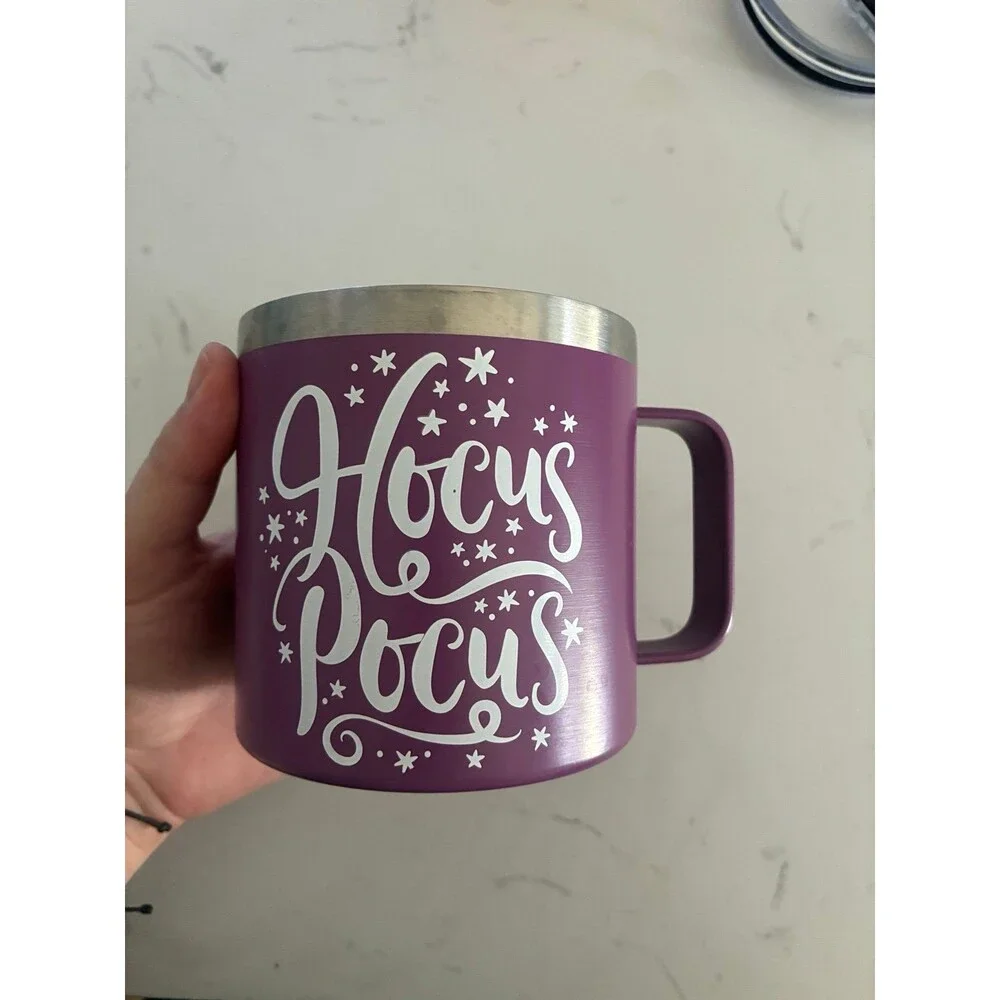 Hocus Pocus Purple Stainless Steel Insulated Mug with Lid 14 oz
